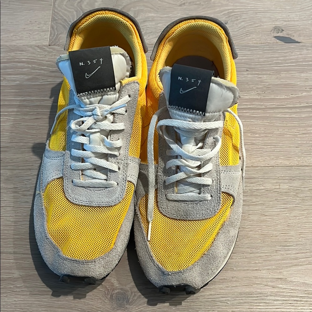 Nike Men's Yellow and Gray Sneakers